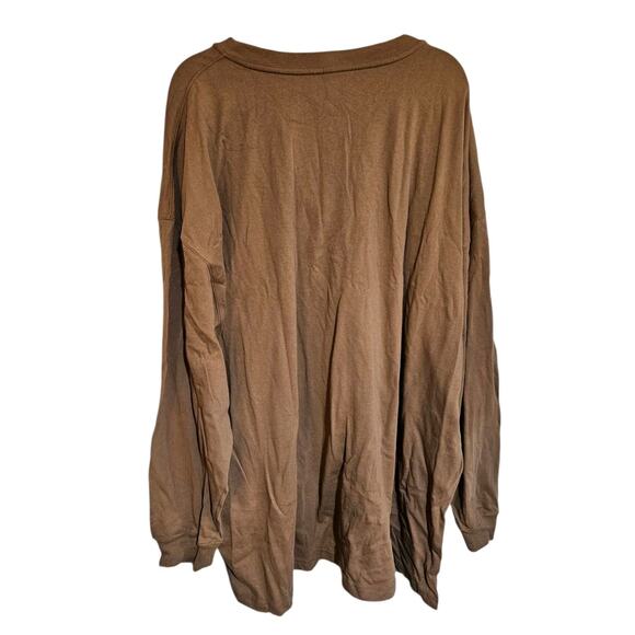 NWT Carhartt Men’s Long Sleeve T-Shirt Loose Fit Brown 4X - Picture 2 of 5